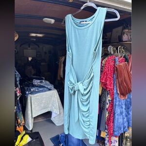 Lillusory teal knot detail casual dress